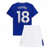 Everton Ashley Young #18 Domáci Detský futbalový dres 2024-25 Krátky Rukáv (+ trenírky)